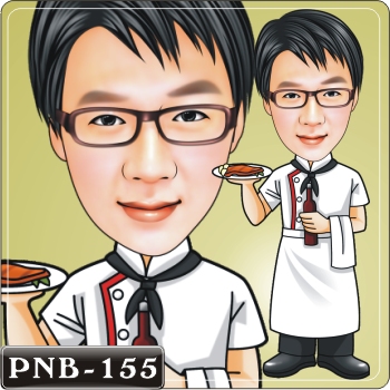 廚師人像Q版漫畫PNB-155